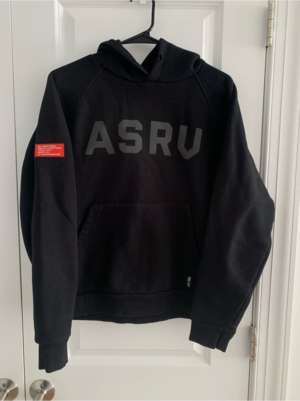 ASRV Men's Black Logo Pullover Hoodie